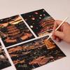 A5 Night View Cityscape Scratch Painting DIY Toy for Children
