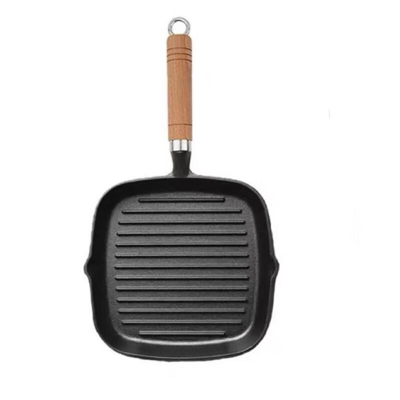 Wutuo Cast Iron Striped Steak Frying Pan