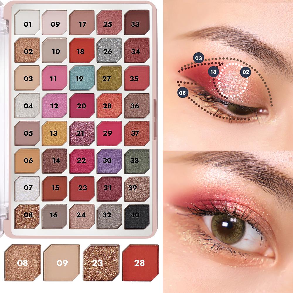 MISSROSE 40-Color Matte & Shimmer Eyeshadow Palette