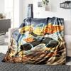 1pc Agatsuma Zenitsu Blanket, Gift, for Men and Women, Soft Blanket, Good for Sofa Bed Couch Travel, Lightweight Flannel Blanket