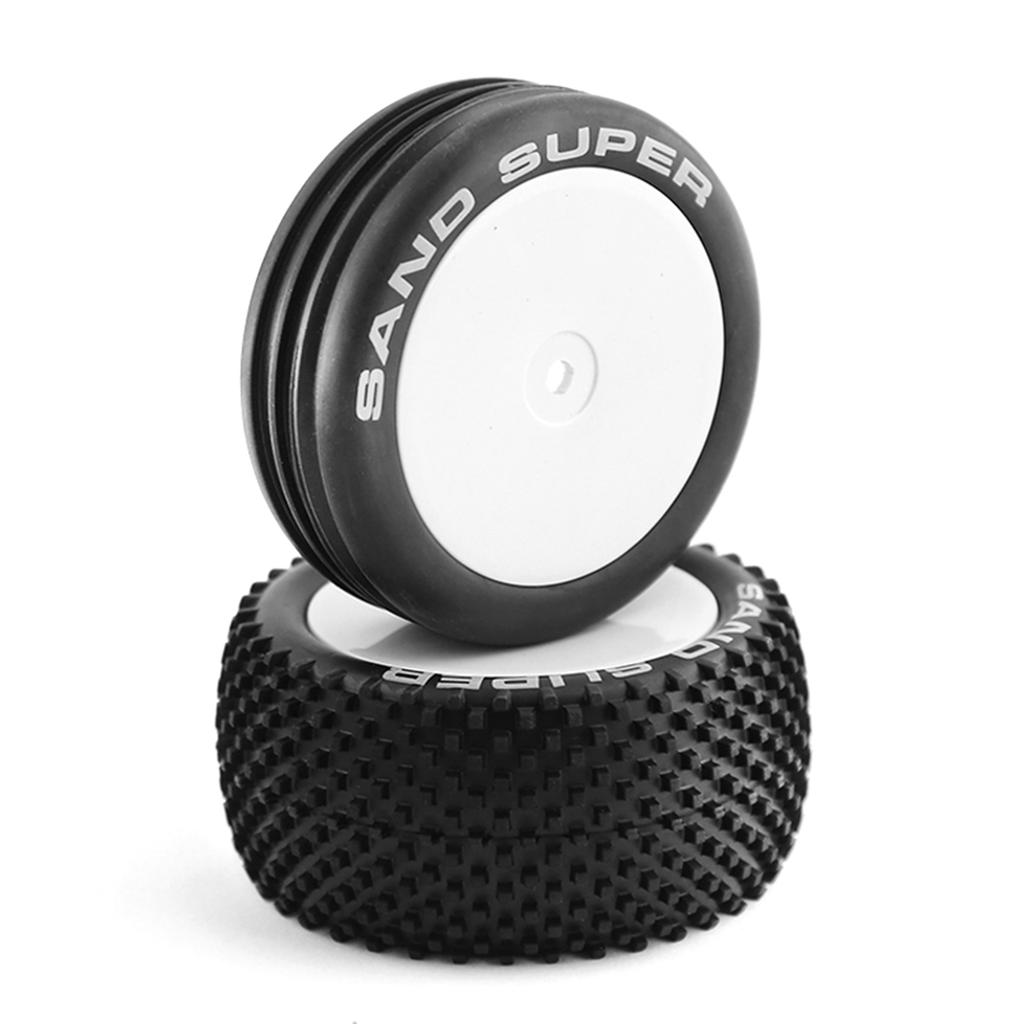 Remote Control Off Road Car white 82&87mm Tires 4pcs Replacement for XRAY XB2 Serpent SRX2 SRX4 Traxs Bandit Tekno