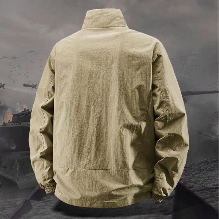 Men's Coat Spring and Autumn Outdoor Casual Stand-up Collar Jackets and Workwear Waterproof Tops Trendy