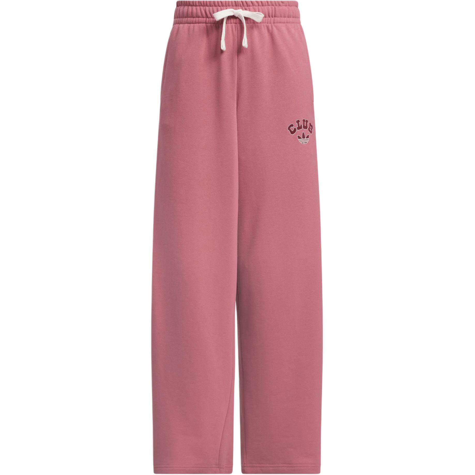 

Adidas Originals FW24 Wide Leg Sweat Collegiate Series Fashion Logo Loose Casual Pants Women Bottoms Deep-Pink JD6373 L