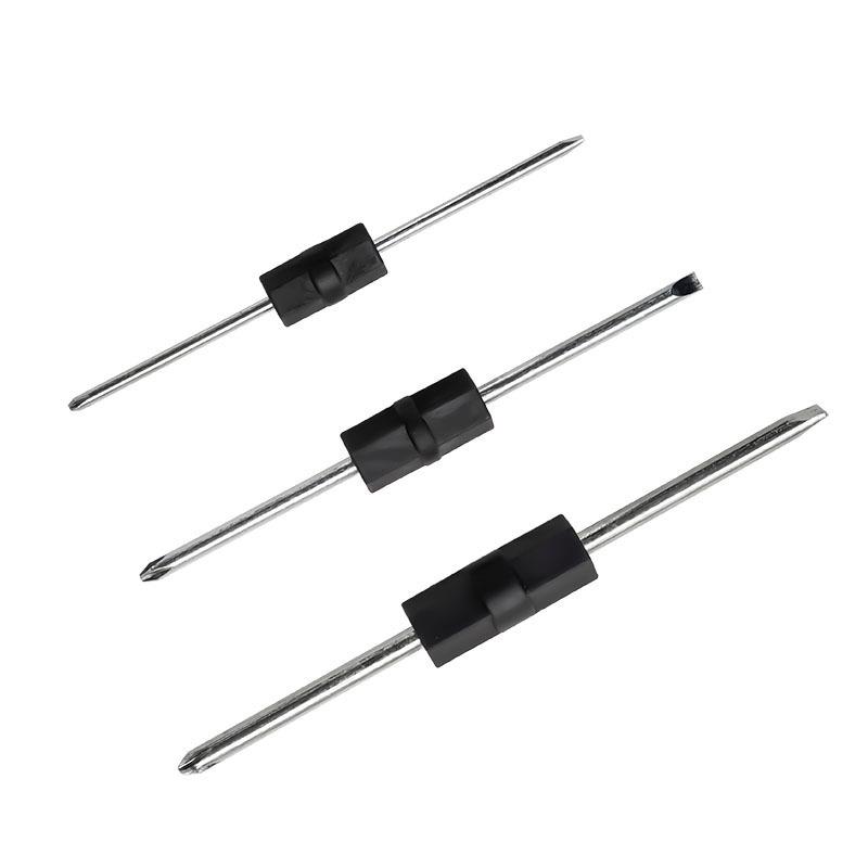 2-in-1 Double-Headed Phillips & Slotted Screwdriver, Interchangeable, Magnetic Carbon Steel Shaft, Multi-Functional Repair Tool
