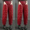 Ultra-lightweight Down Pants Women's High-end Loose Outer Wear Winter Thickened High-waist Straight Cotton Pants