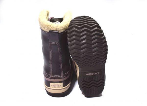 Made in Canada / SOREL Waterproof Leather Snow Boots with Inner Lining Purple /21.5cm/(USED)