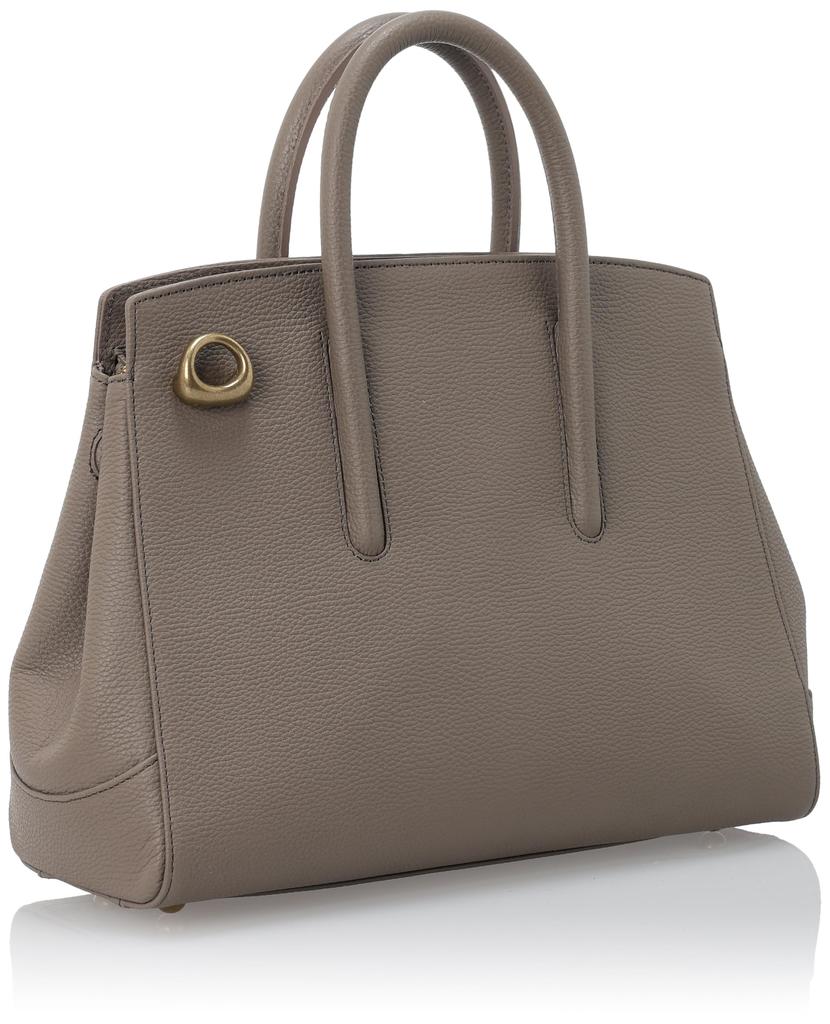 Toff & Loadstone Jolie Light Shrink (M) Handbag with Shoulder Strap, Embossed Cowhide Leather, One Size, Etoupe Greige