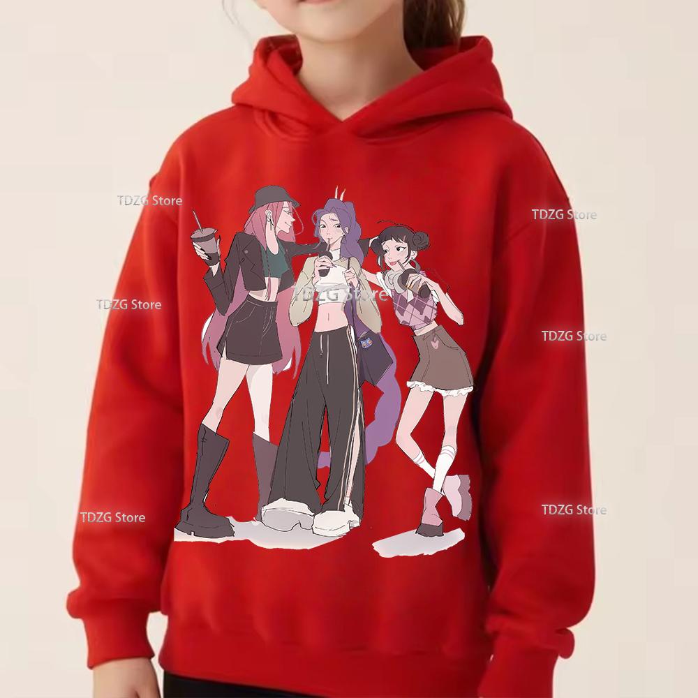 Hoodies & Sweatshirts (kids unisex) Fashion Minimalist Girl Group KPop Demon Hunter Print Boy Girl Fleece Pullover Hoodie Children Clothing