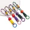 1Pc Handcrafted Woven Smiling Face Lanyard Creative Keychain For Short Universal Mobile Phone And Car Keychain Practical