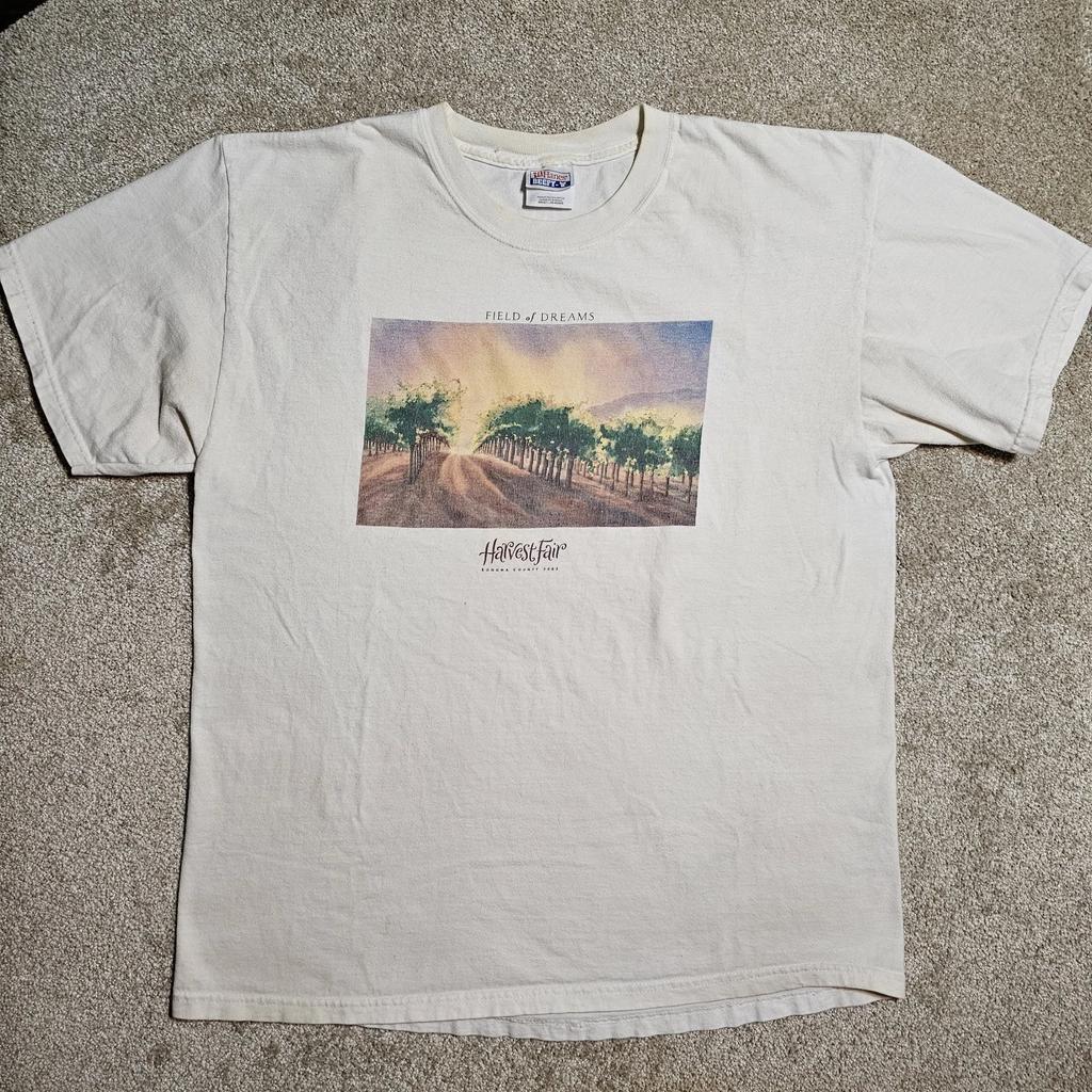 Vintage Y2k Sonoma Harvest Fair T-shirt Mens L Grunge Garden Cottage Wine 2003