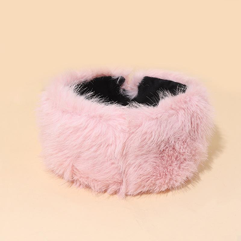 Autumn and Winter Imitation Fox Hair Thickened Fur Roofless Hat Thermal Ear Protection Hat Ring Headgear Headband Empty Top Hat