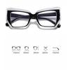 Cat Eye Anti Blue Light Glasses Women Trendy Polygonal Vintage Luxury Design Eyeglasses Ladies Fashion Irregular Square Eyewear
