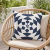 Geometric Pillow Cover, Washed Linen Look Throw Pillow Case with Hidden Zipper, Minimalist Cushion Cover for Sofa, Bed, Office, Cozy Home Decor