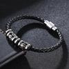 Stainless Steel Magnetic Skull Leather Bracelet - Punk Hip Hop Style