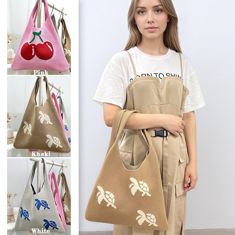 Exquisite 2026 Knitted One-Shoulder Tote: Versatile, Large-Capacity, All-Match Casual Handbag.