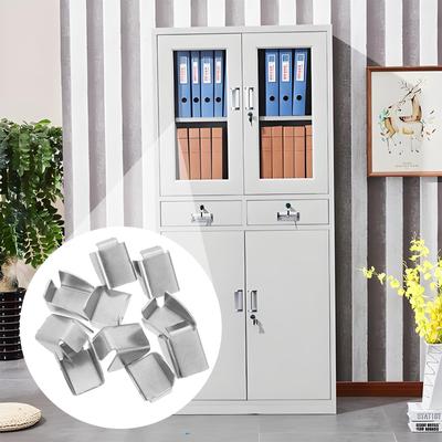 10 Pcs Cabinet Shelf Clip Metal Bracket Supports Clips Bookshelf Silver Brackets for Shelves