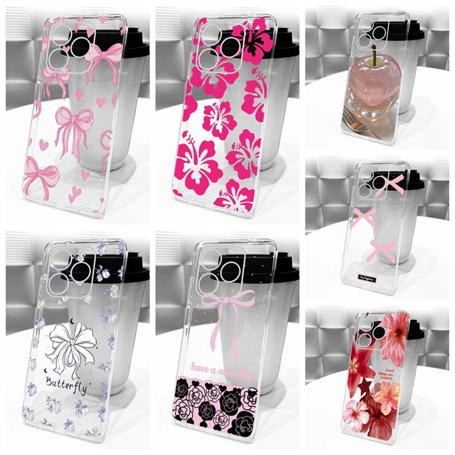 For Honor 600 Lite Case transparent Bow Painted Soft Silicon Cover for Honor 500 Smart 600Lite LNA-NX1 Protective Phone Capa