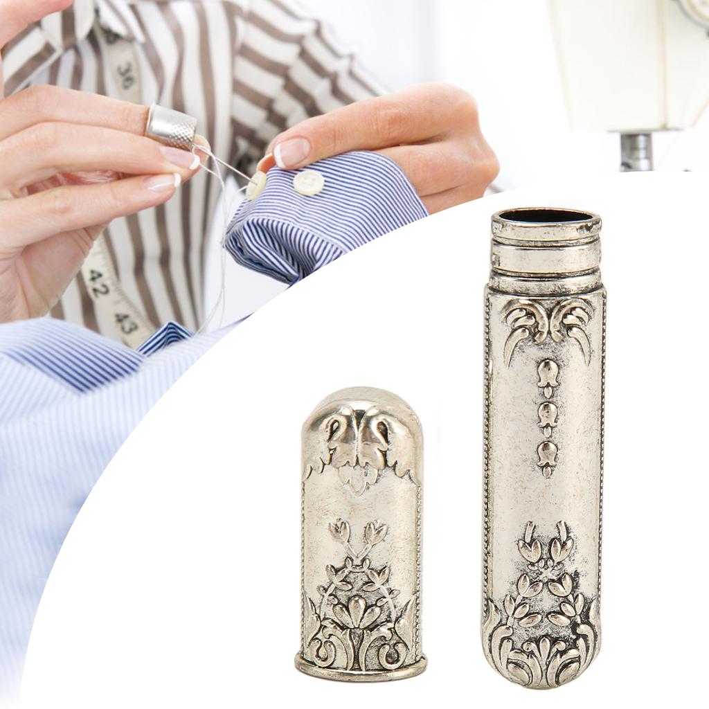 Nähnadeletui Vintage tragbarer Metall-Sticknadelhalter für Handnähnadeln