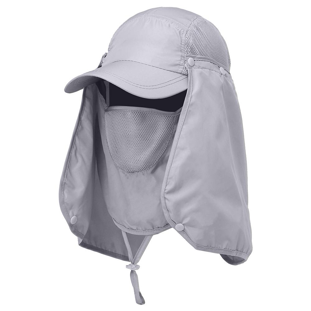 thumbnail image 2 of Unisex Sun Visor Hat With Ear & Neck Flap - Adjustable, Breathable Cotton For Camping, Hiking, Fishing 2 of 12