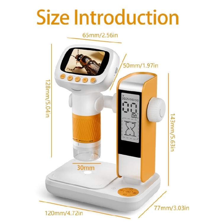 Educational Shockproof Handheld Microscope High Resolution Rechargeable Battery Ideal For Biology Studies Exploration