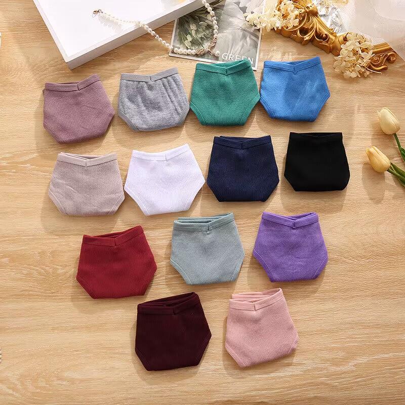 3PCS/Set Cotton Thong G-string T-back Panty Women's Underwear Sexy Panty Female Low Waist Underpants Thongs Solid Color Lingerie