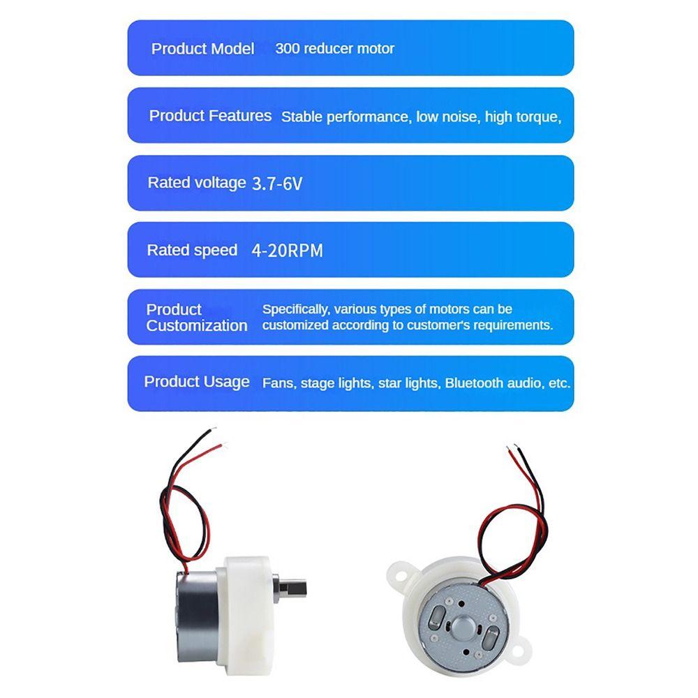 4Pcs 5-100RPM Micro Gear Motor Mini Electric Motor  for Display Stand Stage Light Turntable