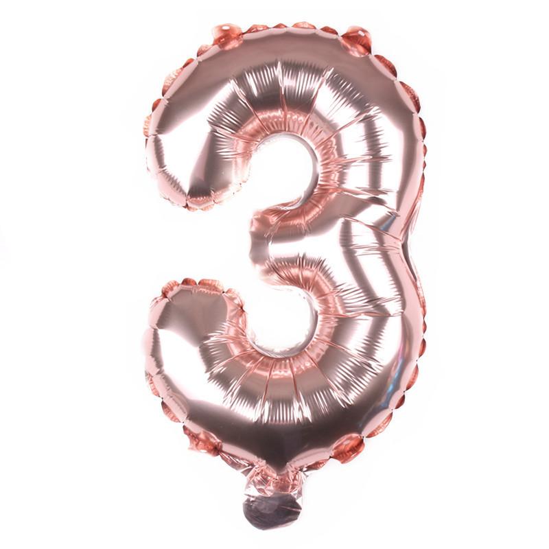16-Inch Us Version Of Thin Body Digital Birthday Party Decoration Props Decoration Aluminum Film Balloon Digital