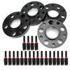 4pcs Flange Wheel Spacers 20pcs Extended Lug Bolts Sleeve Staggered Kit Fit for 1 3 5 6 7 8 SERIES(Black )