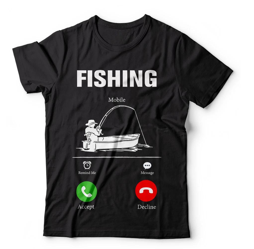 

Fun Fishing Gift for Fisherman Fun Fishing T-shirt High Quality Printed Round Neck Short Sleeve Personality Tops 4XL