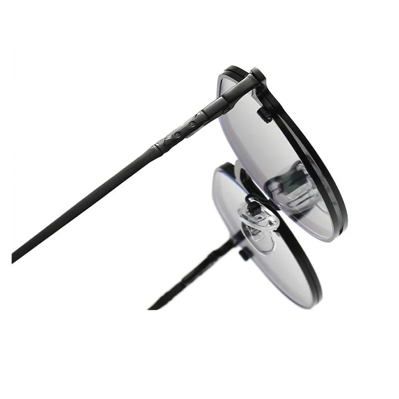 3 In 1 Sunglasses Men Magnetic Clip On Glasses Metal Frame Optical Prescription Eyeglass Magnet Eyeglasses Clips