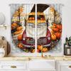 2 pieces of HD Harvest Festival Pumpkin vintage car curtain in Maple Forest Yellow tie digital printed curtain Home Decoration s