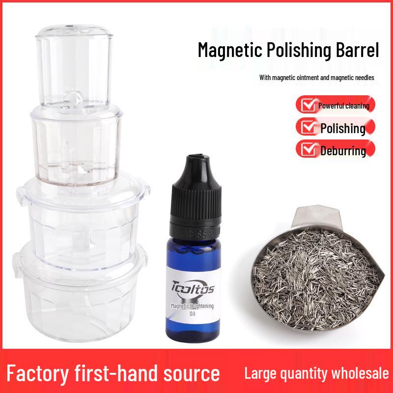Magnetisches Schmuckpolier-Set: Nadeln, Öl, Schleifpaste, Entgratungszubehör