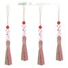 Valentine's Day Bead Hanging, Wedding Decoration,Office, Home Decoration Hanging,Red Heart Wood Bead Tassel Love Bead Decoration