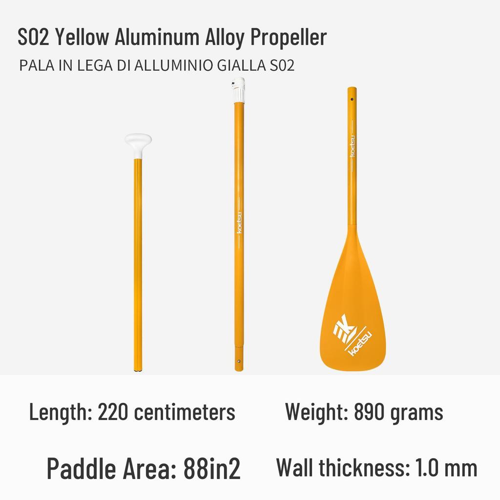 KOETSU Surf Paddleboard Dual-Use Aluminum Paddle: Single/Double Head Kayak & Paddleboard Paddle