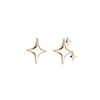 Earrings Four-Pointed Staearrings For Women Korean New Style Trendy Asymmetric Staearrings Cold Style Small Earrings