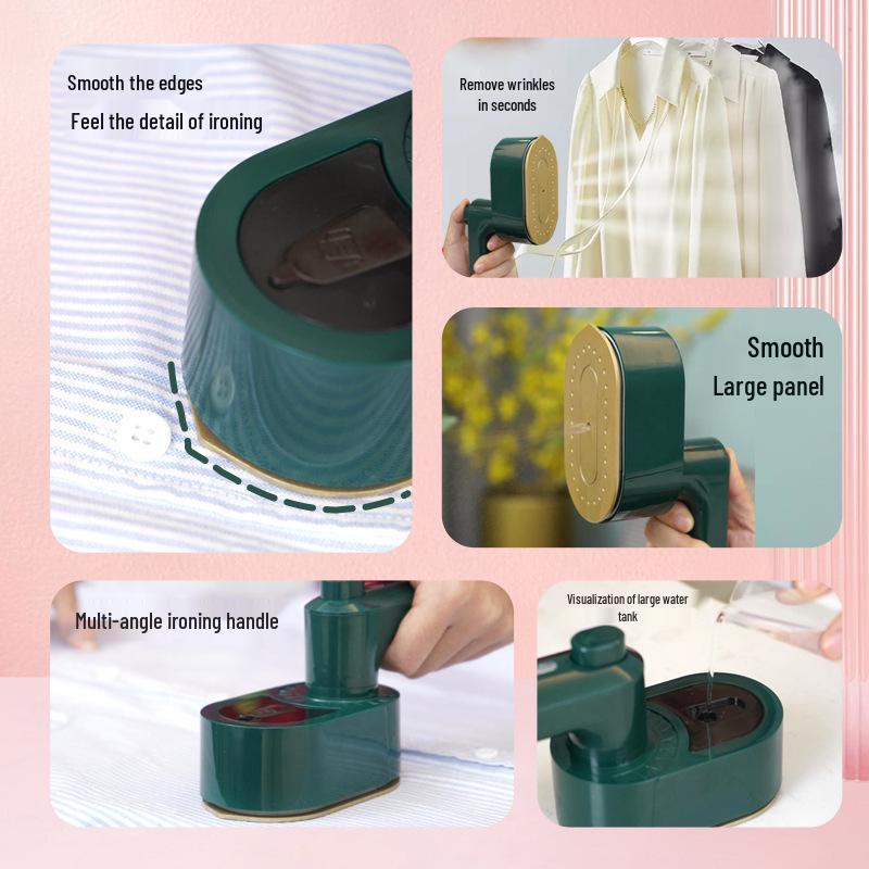 Portable 2-in-1 Garment Steamer & Mini Iron for Home and Travel
