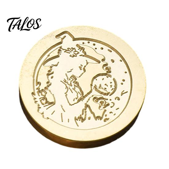Suprimentos para Selagem com Cera Cabeça de Carimbo Gótico, Carimbo de Latão com Padrão de Caveira e Morcego Retrô, Estilo Punk para Decoração de Cartas Vintage