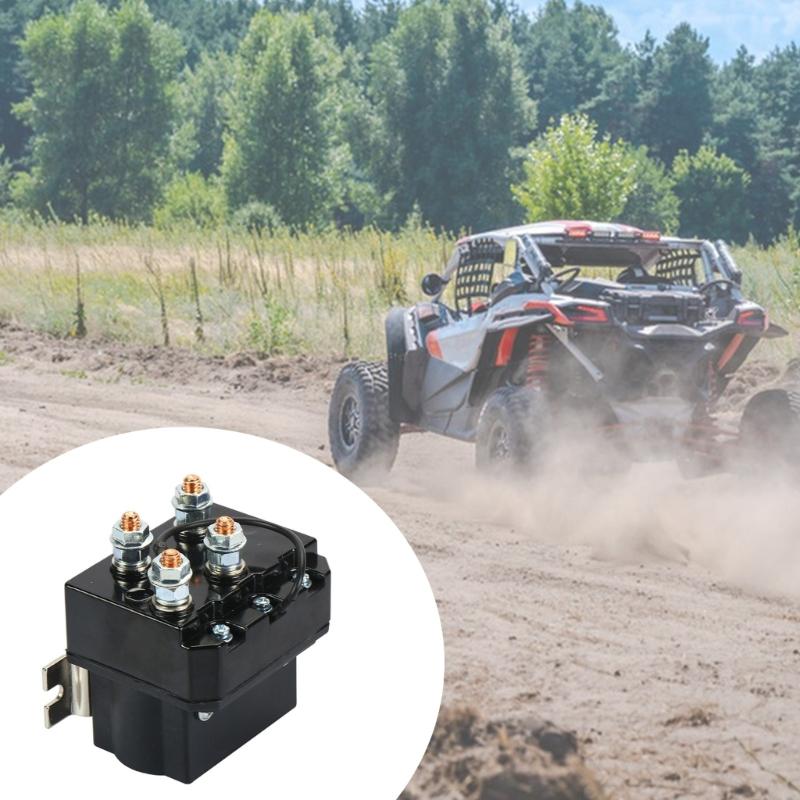 Premium Metal Winch Solenoid Relays Kit With Connection Wires For 4x4 Vehicles And ATVs Contactor Solenoid Relays