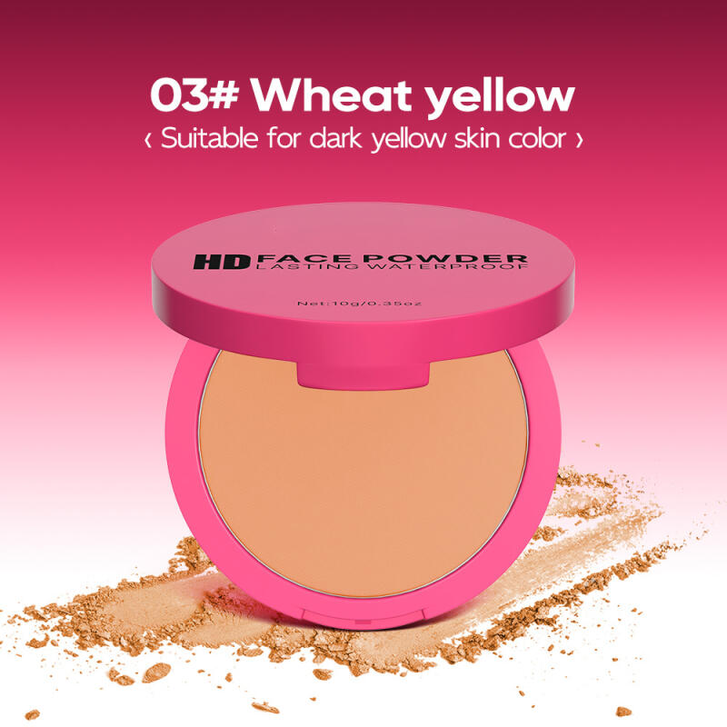 Natural Matte Pressed Powder Oil Control Brighten Whitening Face Base Foundation Compact Concealer Makeup Cosmetics
