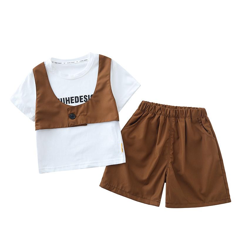 Stylish Summer Outfit For Boys Soft Cotton Two Piece Set For Ages 1 To 7 Years
