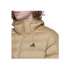 Adidas Logo Print Classic Three Stripes Detail Hooded Cotton Jacket Men Jacket Khaki GT1676