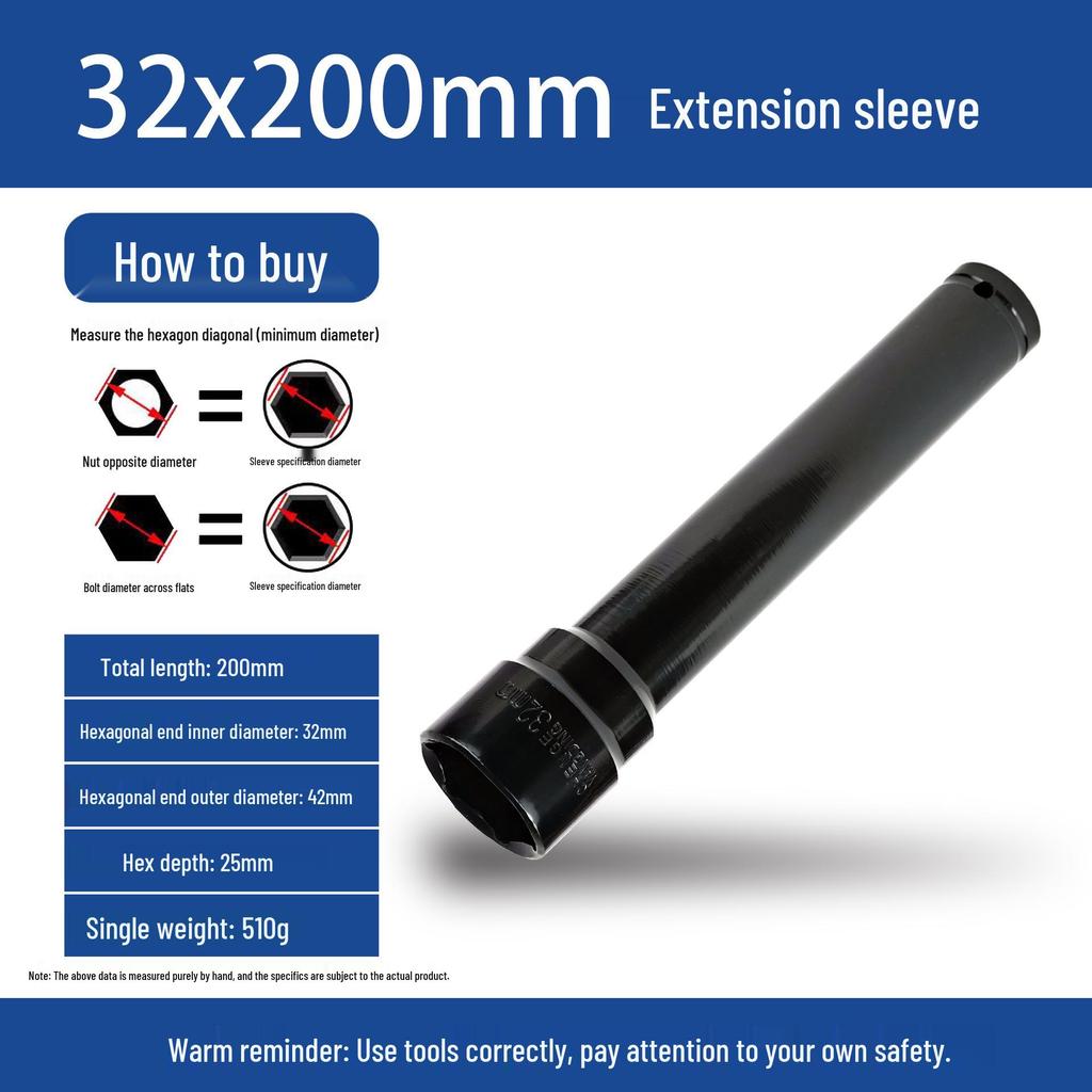 Electric Hex Impact Wrench Socket 1/2, 8-32 for Scaffolders & Carpenters