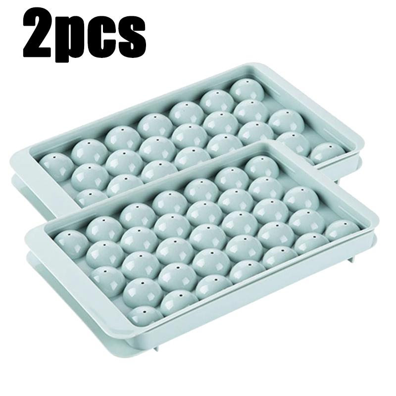 1-3pc 33Grids 3D Round Ice Cube Tray Freezer Ice Ball Maker Mold Easy Release DIY Molds Cocktail Whiskey Ice Mold Kitchen Tool