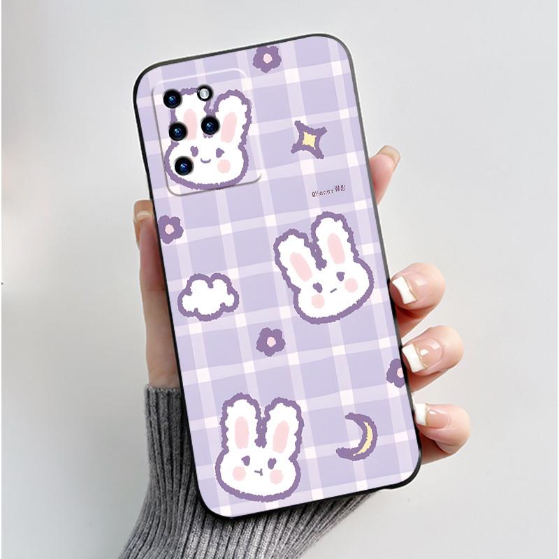 For ZTE Blade V30 Soft Silicone Black Case Aesthetic Fashion Pattern Love Moonlight Anti-fall Shell ZTE Blade V30 Cover