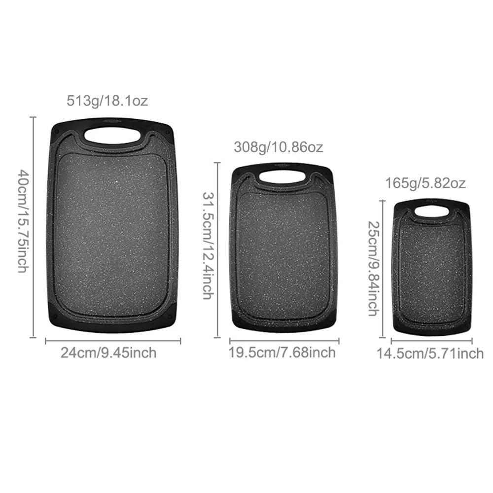 1/3 Stück Schneidebrett-Set Küchenschneidebrett Gemüse Fleisch Schneidebrett Schwerlast Schneidebrett Rechteckiges Hackbrett