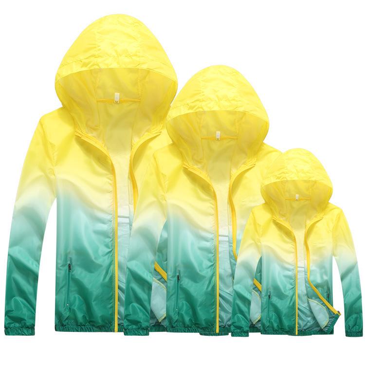 Quick-Drying Gradient Breathable Skin Suit for Couples & Kids – Fishing Clothes with Logo Print