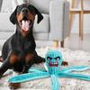 Octopus Dog Toy Cartoon Shape Wear Resistant Teeth Cleaning Funny Plush Octopus Toy Pet Interactive Squeaky Toy