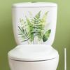 Self-adhesive Tropical Green Leaves Toilet Stickers for Bathroom Home Decor