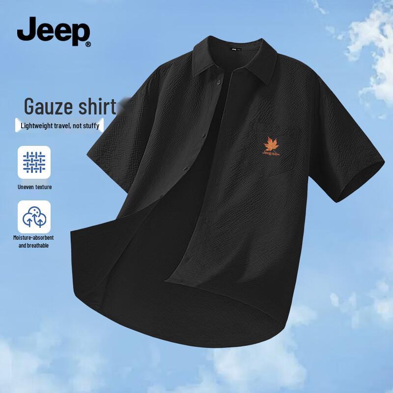 JEEP Men s Lightweight Breathable Three-Proof Casual Shirt L