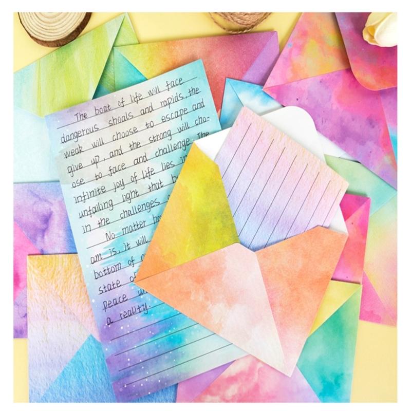 Vintage Paper Stationery Set 50 Letter Paper Lined Sheets 50 Matching Envelopes 60 Sealing Label Sticker for Wedding